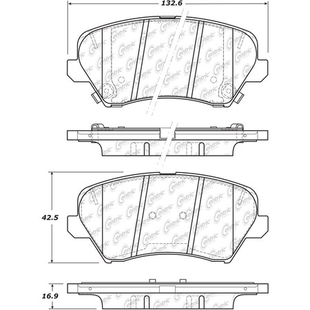 Centric Parts Centric 105.18280 Centric Posi-Quiet Ceramic Disc Brake Pad Sets 105.1828